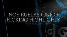 Noe Ruelas Junior Kicking Highlights