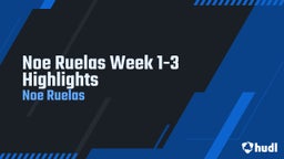 Noe Ruelas Week 1-3 Highlights