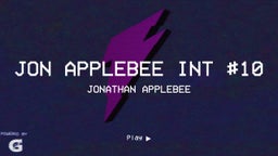 Jon Applebee INT #10