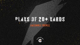 Plays of 20 Yards 