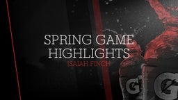 Isaiah Finch's highlights Spring Game highlights