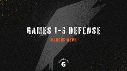 Games 1-6 Defense 