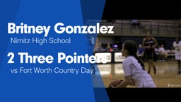 2 Three Pointers vs Fort Worth Country Day 