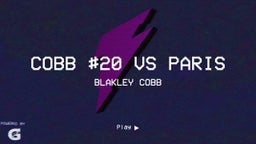 Cobb #20 vs Paris