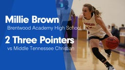 2 Three Pointers vs Middle Tennessee Christian