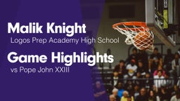 Game Highlights vs Pope John XXIII