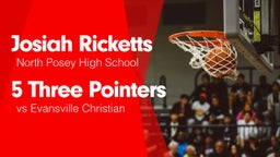 5 Three Pointers vs Evansville Christian 