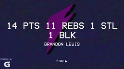 Brandon Lewis's highlights 14 PTS 11 REBS   1 STL 1 BLK