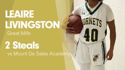 2 Steals vs Mount De Sales Academy