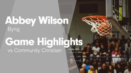 Game Highlights vs Community Christian 