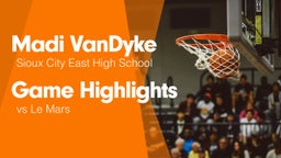 Game Highlights vs Le Mars 