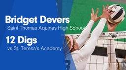 12 Digs vs St. Teresa's Academy