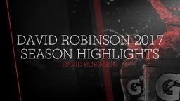 David Robinson 2017 Season highlights