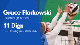 11 Digs vs Dowagiac-Semi final