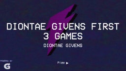 Diontae Givens First 3 Games 