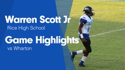 Game Highlights vs Wharton 