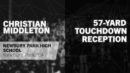 57-yard Touchdown Reception vs Ventura 