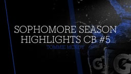 Sophomore season highlights CB #5