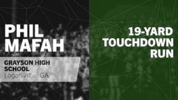 19-yard Touchdown Run vs South Forsyth 