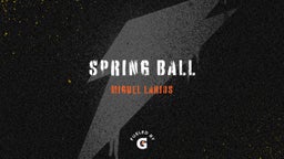 Miguel Larios's highlights Spring Ball