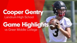 Game Highlights vs Greer Middle College 