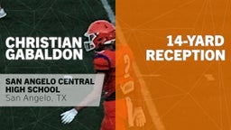 14-yard Reception vs Pebble Hills 