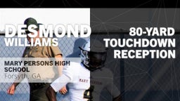 80-yard Touchdown Reception vs Richmond Academy