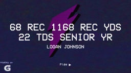 68 Rec 1168 Rec yds 22 TDs  Senior yr