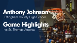 Game Highlights vs St. Thomas Aquinas 