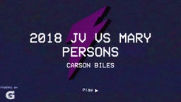2018 JV vs Mary Persons