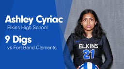 9 Digs vs Fort Bend Clements