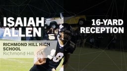 16-yard Reception vs Camden County High