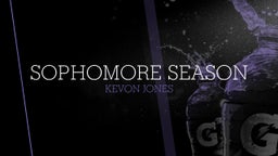 Kevon Jones Sophomore Season