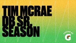 Tim McRae DB Sr. Season
