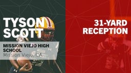 31-yard Reception vs Tesoro 