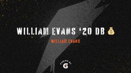 William Evans ‘20 DB ??