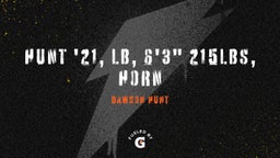 Dawson Hunt's highlights Hunt '21, LB, 6'3" 215lbs, Horn