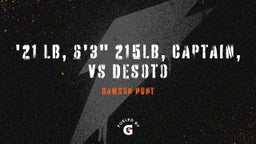 Dawson Hunt's highlights '21 LB, 6'3" 215lb, Captain, vs DeSoto 