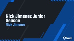Nick Jimenez Junior Season