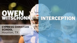 Interception vs Houston Christian 