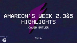 Amareon's Week 2,3&5 Highlights
