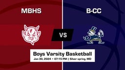 B-CC Boys Varsity Basketball Team Highlight