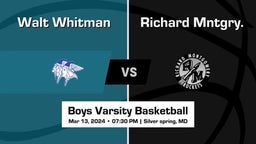Richard Mntgry. vs Walt Whitman Boys Varsity Basketball Game Recap
