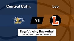 Central Cath. Boys Varsity Basketball Team Highlight