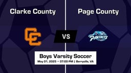 Page County vs Clarke County Boys Varsity Soccer Game Recap