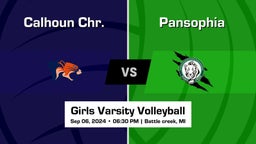 Pansophia vs Calhoun Chr. Girls Varsity Volleyball Game Recap
