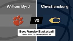 Christiansburg vs William Byrd Boys Varsity Basketball Game Recap