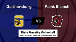 Paint Branch vs Gaithersburg Girls Varsity Volleyball Game Recap
