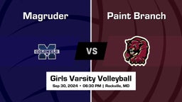 Paint Branch vs Magruder Girls Varsity Volleyball Game Recap