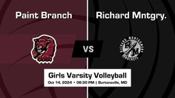 Richard Mntgry. vs Paint Branch Girls Varsity Volleyball Game Recap